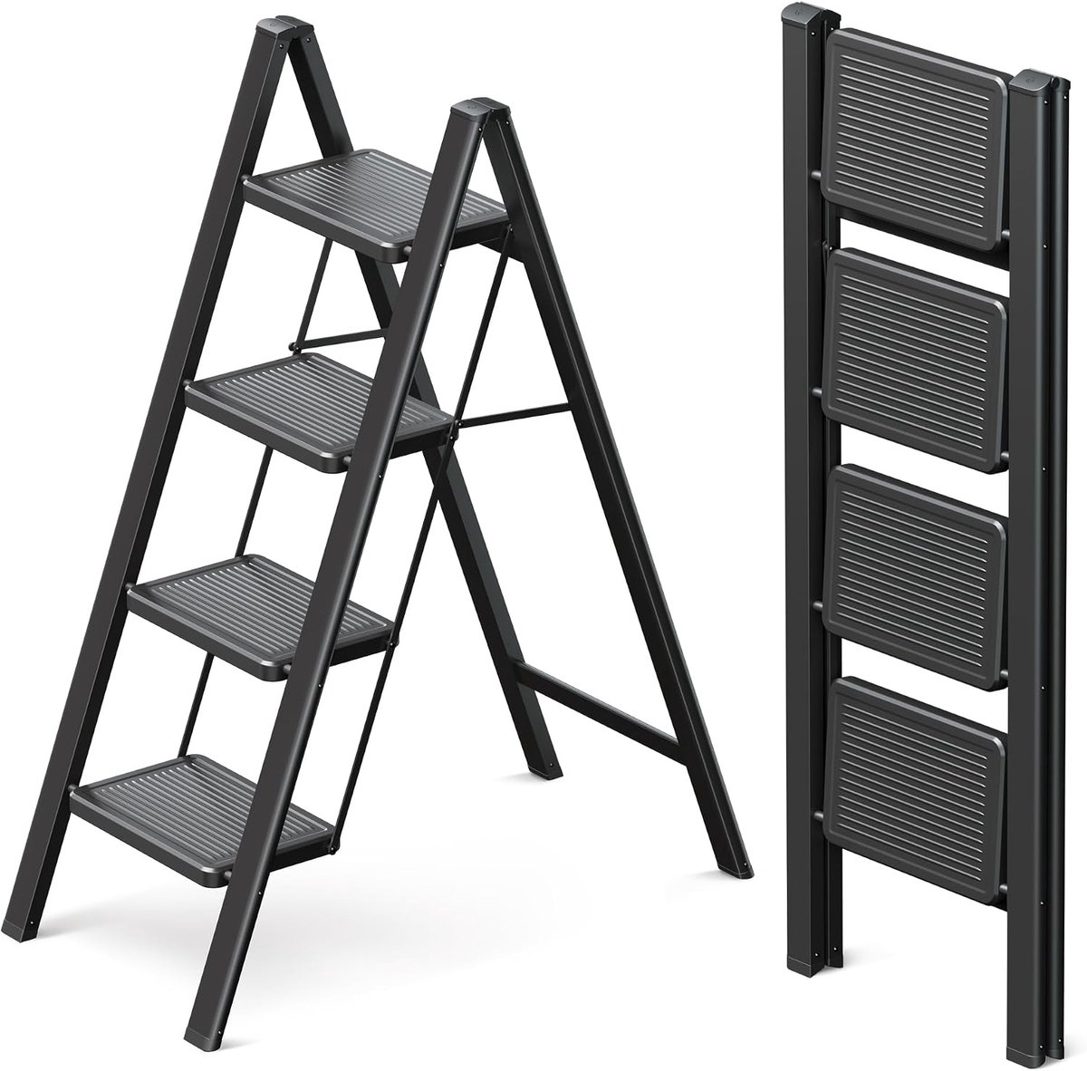 Ladder Met 4 Treden met Brede Antislippedalen