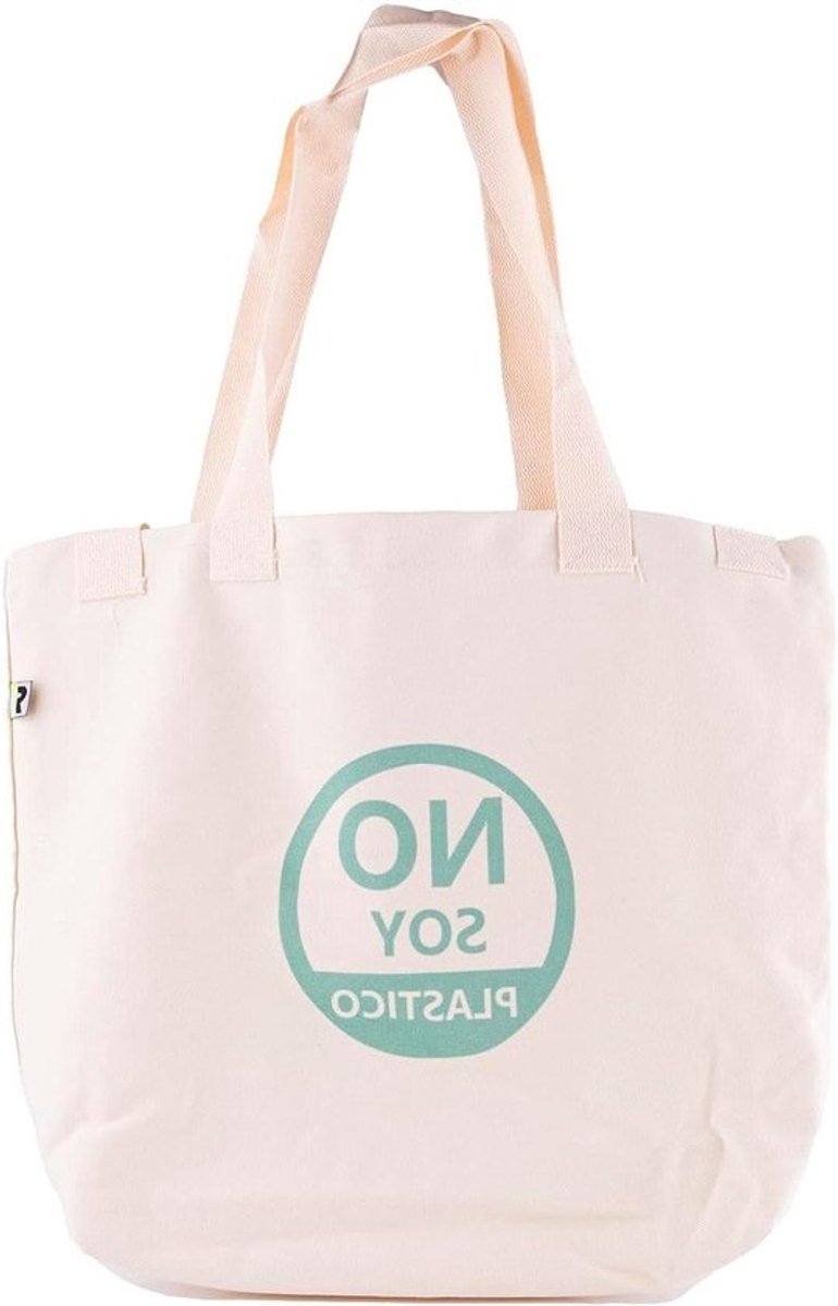 Katoenen Tas - Boodschappentas Herbruikbaar - Boodschappen Doen - Gemaakt van Katoen - 35 x 17 x 52 cm - Beige