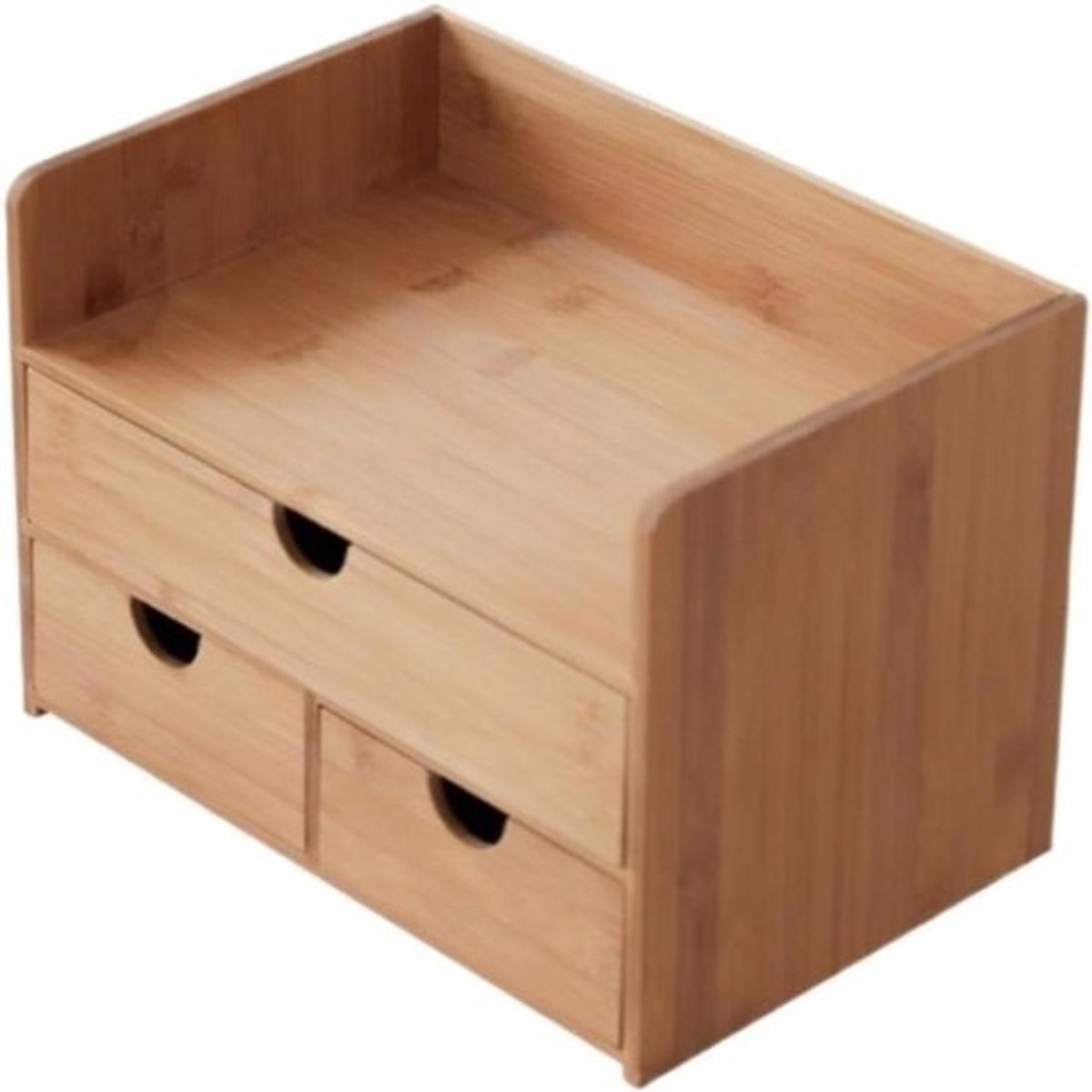 Bureau Organizer - Opberger Laden - Bureau Opruimen - Duurzaam Bamboe - 30 x 20 x 20 cm - Natuurlijk