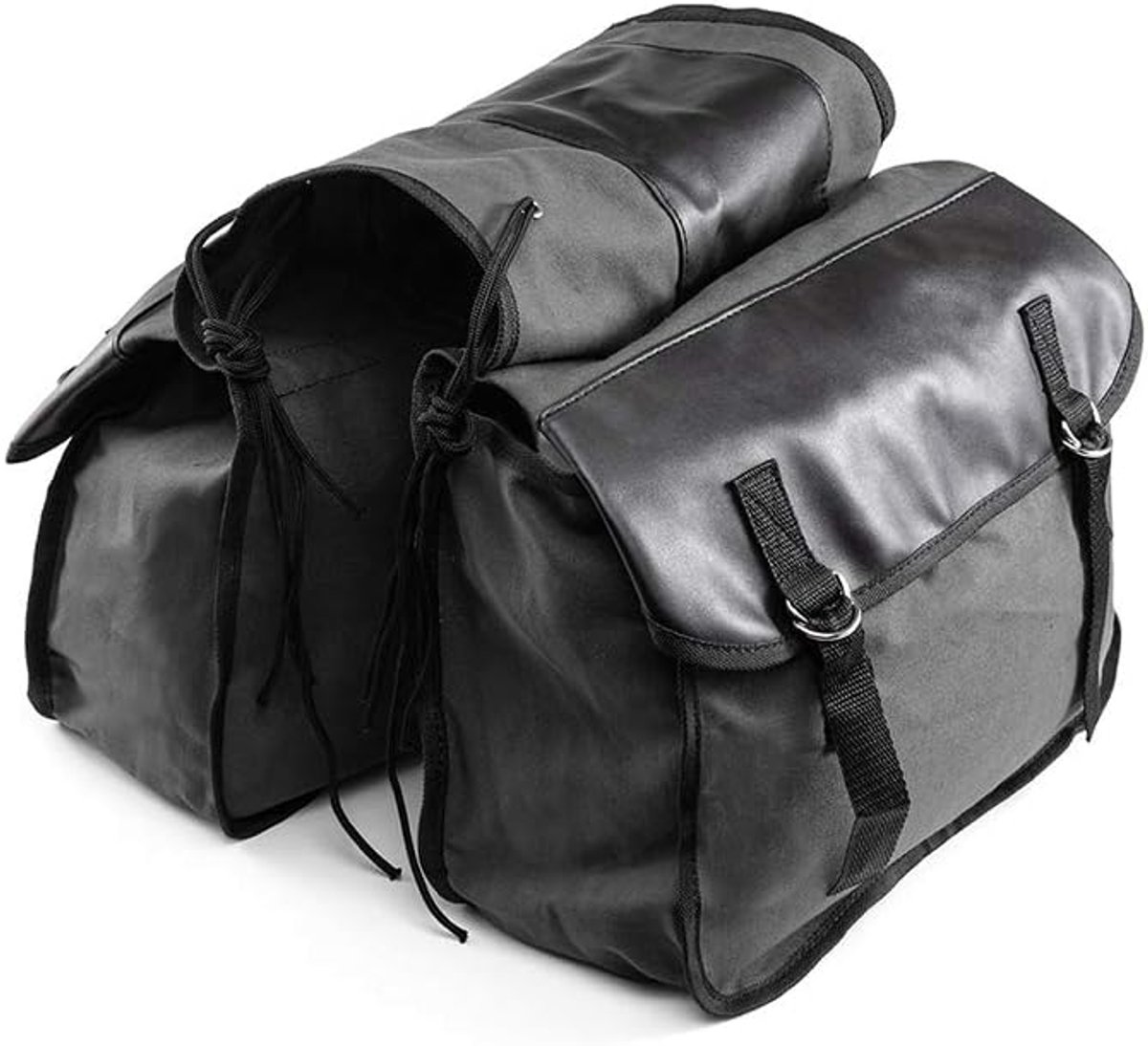 Zadeltas voor motorfiets, canvas, waterdicht, gereedschapstas voor motorbagage, Travel Knight Rider voor touring motorfiets, box, zwart