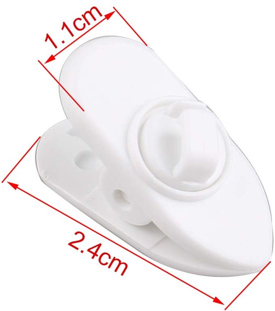 40 Stks Clips voor Oortelefoon Draad 360 Graden Draaien Witte Oortelefoon Kabel Shirt Kleding Clip voor Bevestiging Hoofdtelefoon Draad (2.4cm) — afbeelding 3