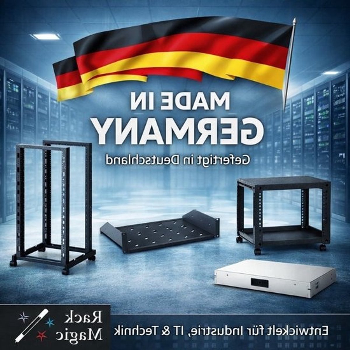 Mini Rack - Open Framekast - Studio Apparatuur - Robuuste Constructie - 440 mm Diepte - Zwart