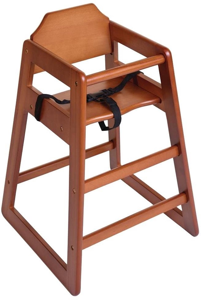 Houten Kinderstoel Donker Bruin Hout eindigt voor het Dineren en Cafe 750X510X510mm
