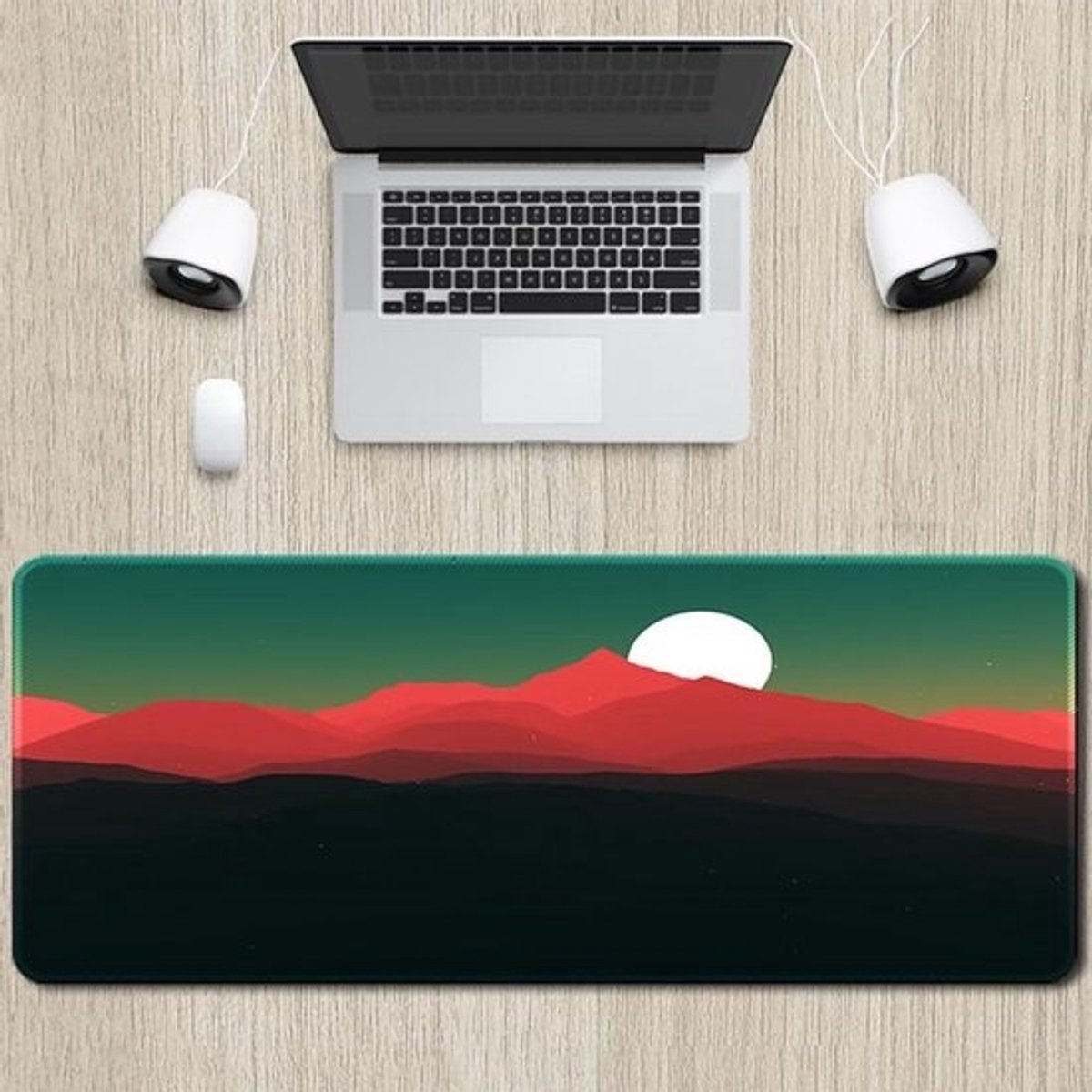 Grote Muismat - Bureauonderlegger Desk Pad - Productief Werken - Genaaide Randen - 900x400mm - Meerkleurig