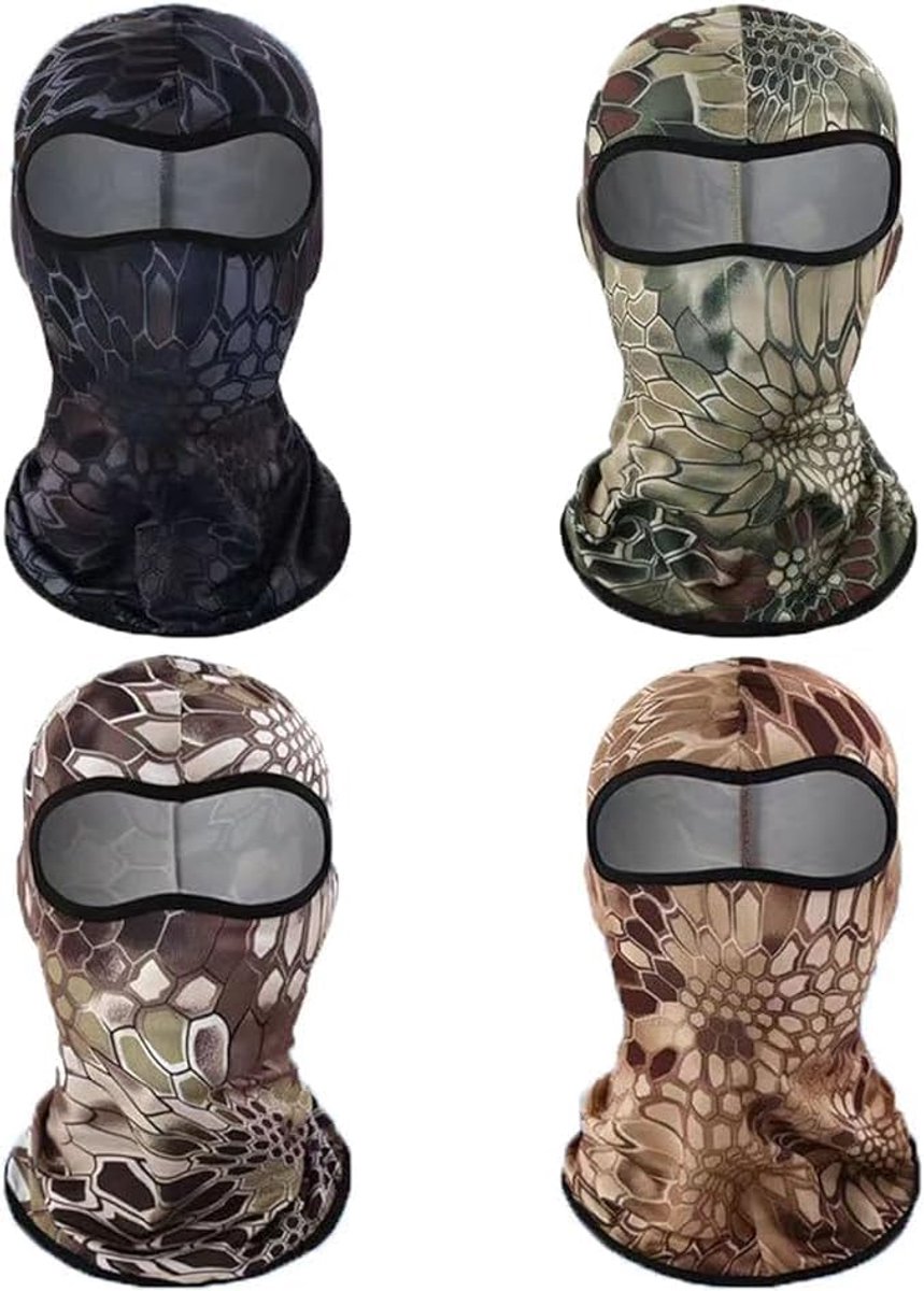 Bivakmuts motorfiets, bivakmuts fiets, bivakmuts, naadloos motorfiets, skimasker, camouflagemaskers, fiets, balaclava, outdoor, sport, jacht, helm, voering, elastische universele maat