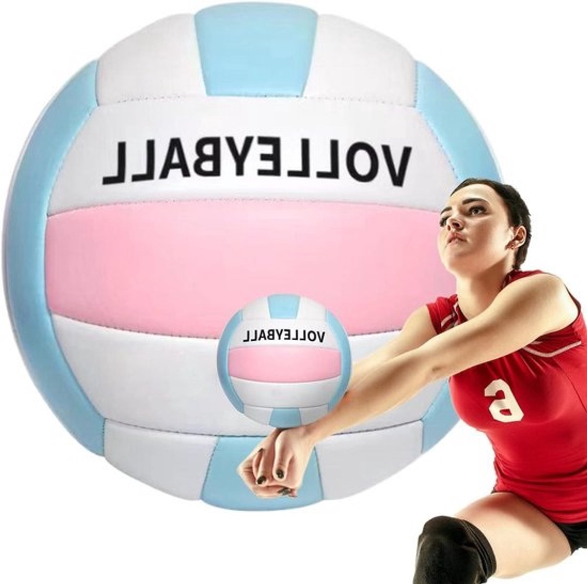 Beachvolleybal Bal - Zachte Sportbal - Strand en Park - Waterdicht PU Materiaal - Maat 5 - Blauw Wit