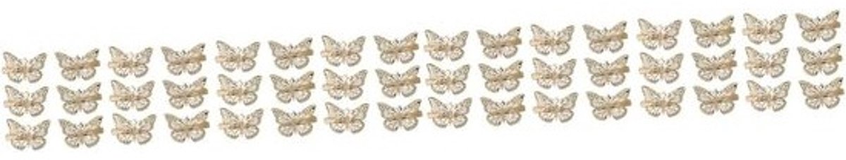 Vlinder Haarspeldjes - Haarclips Vorm - Haar Decoratie - Metalen Gouden Design - 4.8 x 3.6 cm - Goud