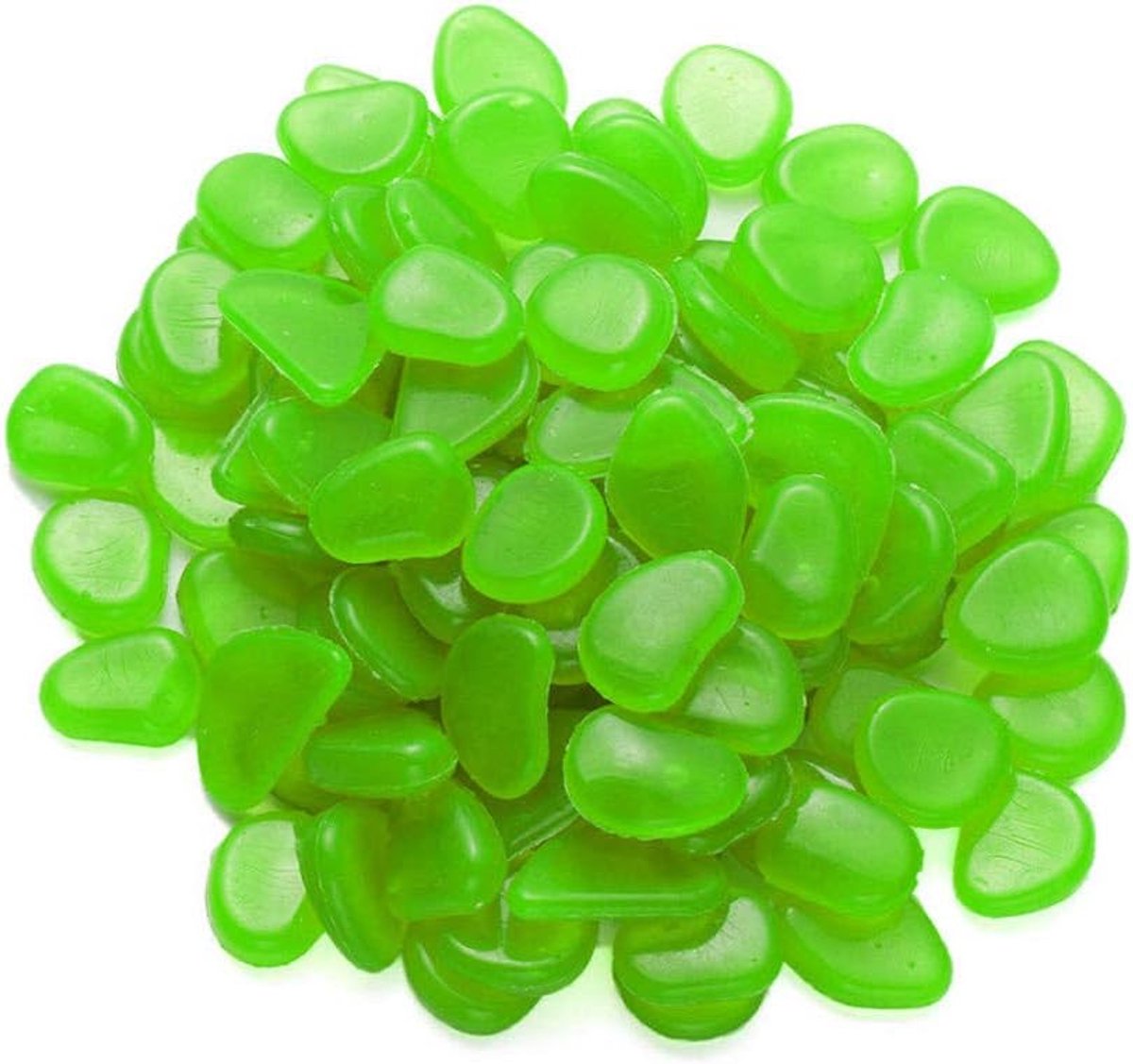 Dailygoods- Lichtgevende Stenen - 100 Stuks - Tuindecoratie Kiezelstenen - Fluorescerende Stenen - Gloed In Het Donker - Milieuvriendelijke Hars