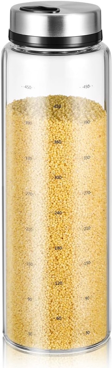 Dailygoods- Peper Shaker 500ml - Glazen Kruidenfles - Lekvrij - Druppelvrij - Draaibare Tuit - Elegant Ontwerp