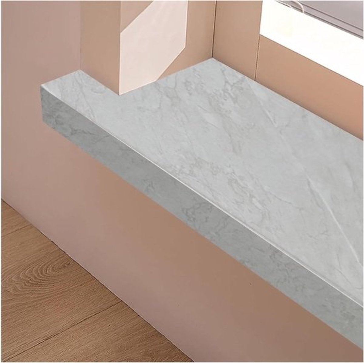 Vensterbank Binnen - Vensterbank Afdekking - Vensterbank Renoveren - Houtstructuur PVC - 35 cm x 90 cm - Houtnerf