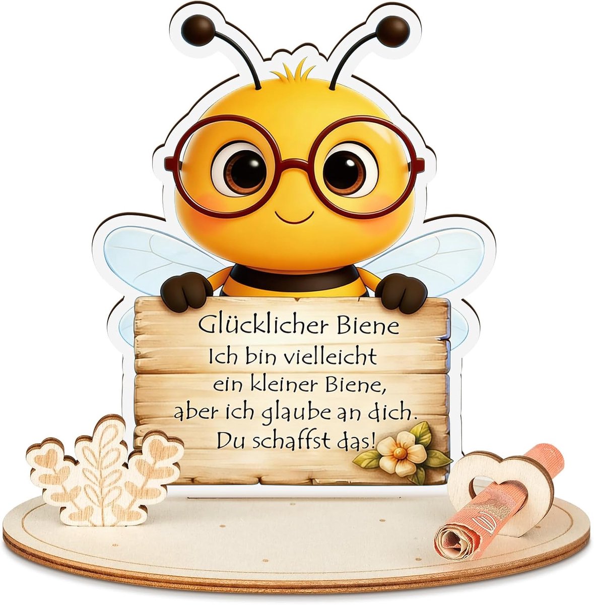 Bij, originele houten bij, creatief geldcadeau, hout, moeder cadeau, goede verbetering geldcadeau, cadeau-idee voor mannen, vrouwen