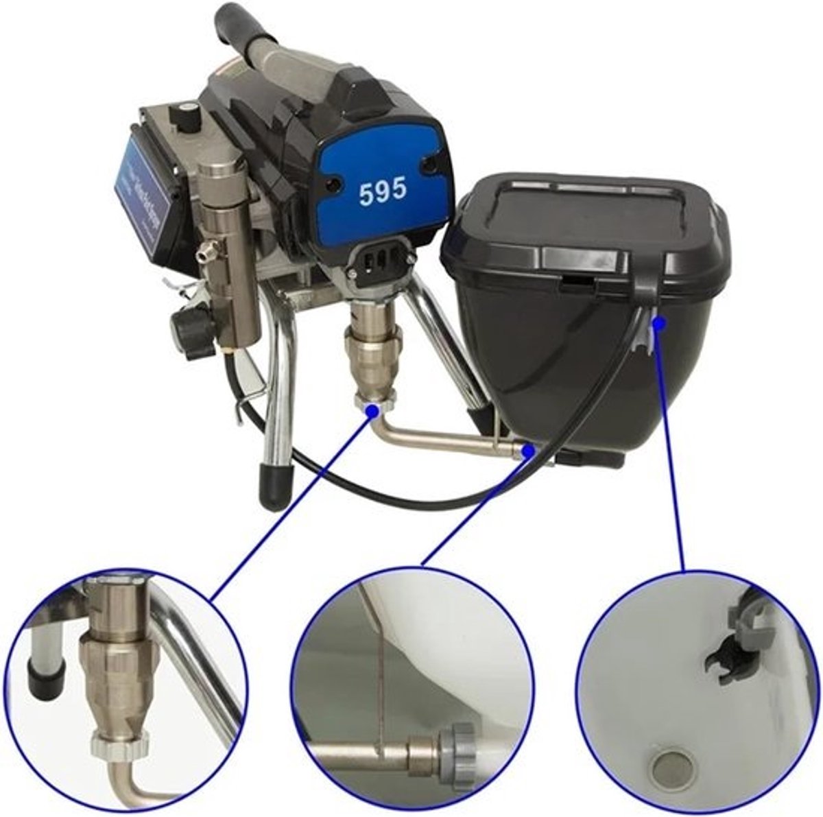 Verfspuit Hopper - Airless Spuitmachine - Kleine Klussen - 6L Capaciteit - 50 Gram