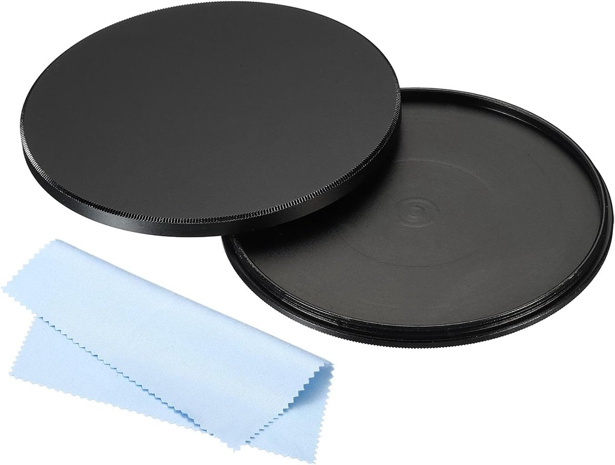 82mm Lensdop, Universele Lensdop voor Camera Objectief Filter Stapeldop Voorzijde Metalen Beschermhoes met Reinigingsdoek voor Fotografie Camera Filter