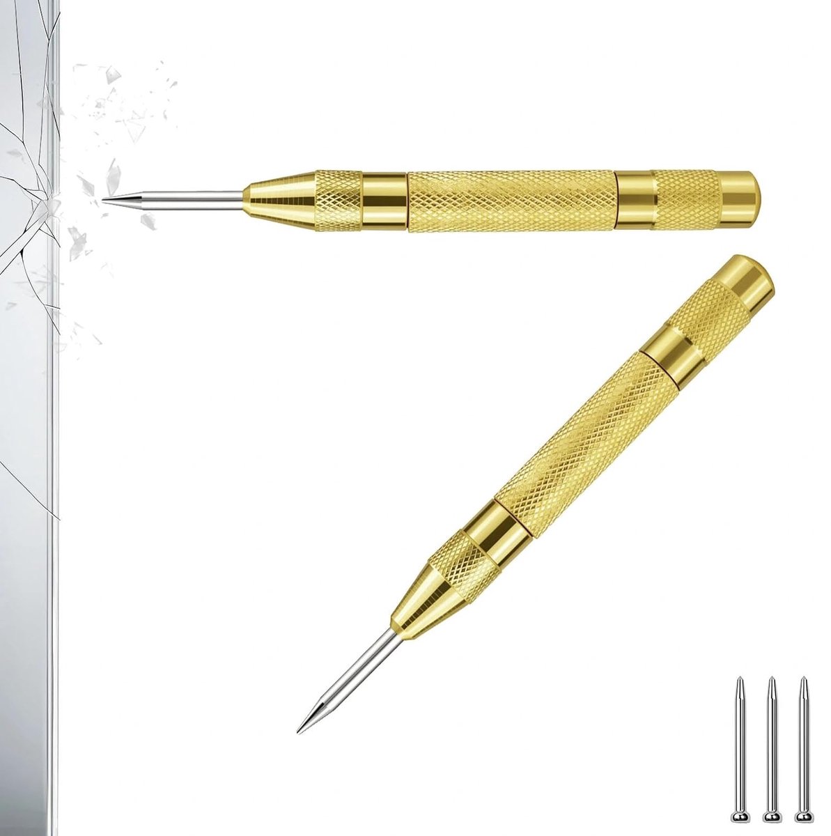 2 stuks automatische korrels, 130 mm, gele veerkorrels