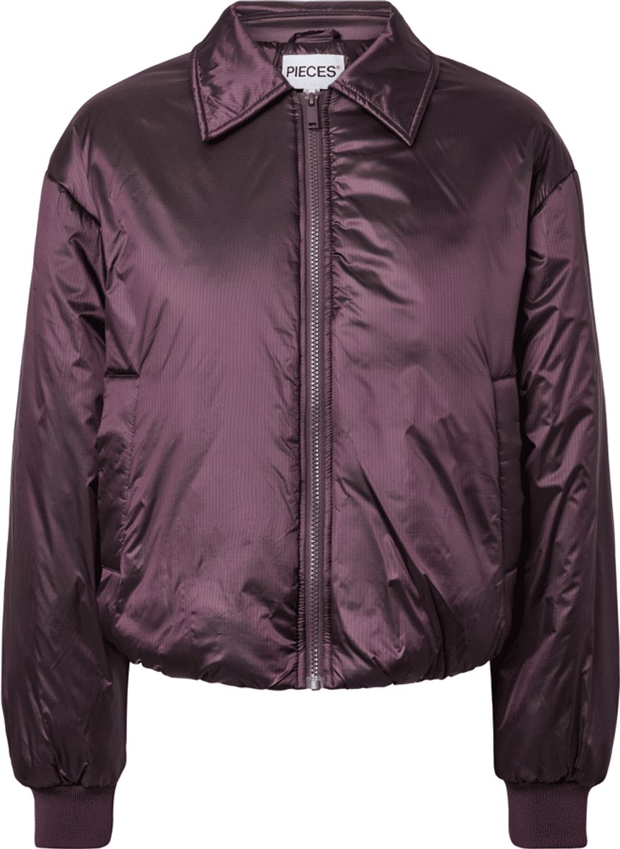 Pieces Pcelara Padded Ribstop Bomber Jacket | Bordeaux | Maat: XS