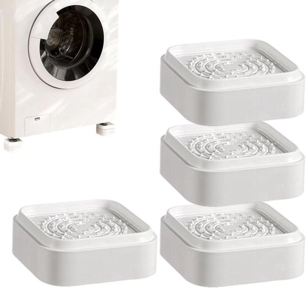 Verhogers Meubels - Blokken Bank Verhogers - Meubels Verhogen - Stapelbaar Antislip - 4 Stuks - Zwart