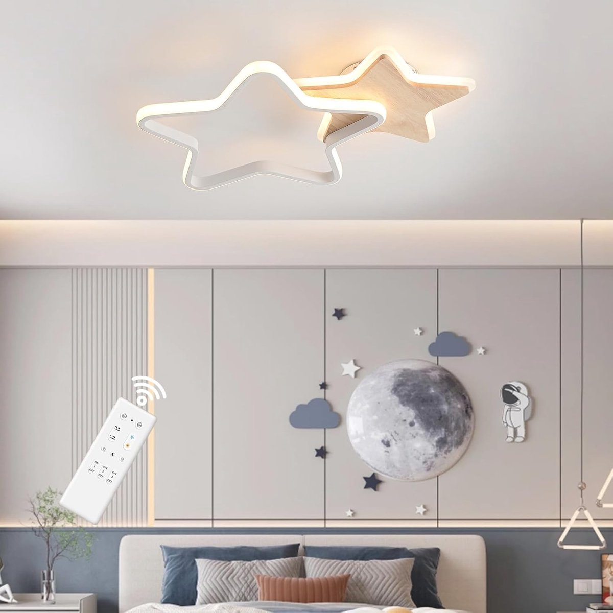 35 W, voor kinderkamer, slaapkamer, 50 cm, met dimmer en afstandsbediening
