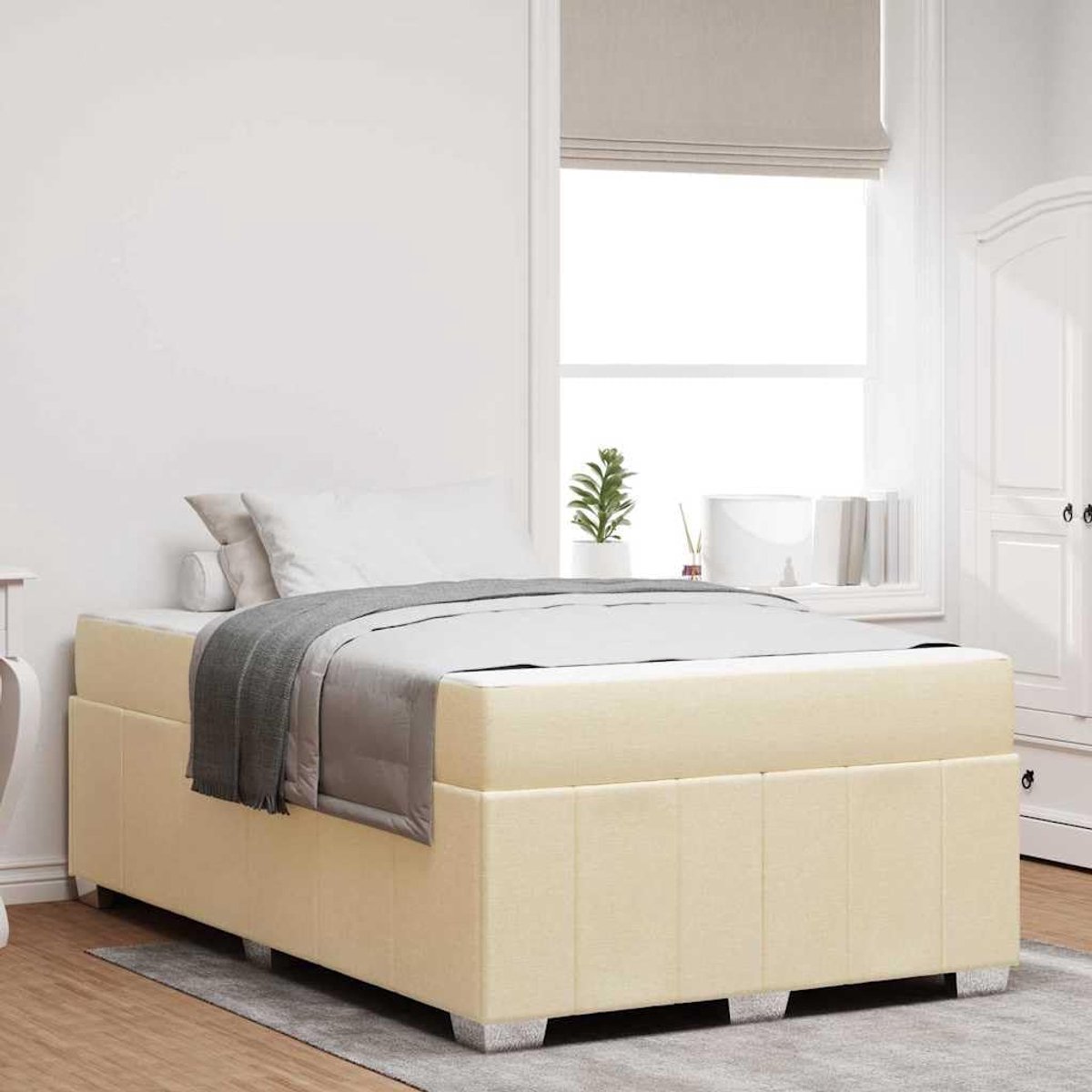 Boxspringbed crème moderne slaapkamer 120x200 cm