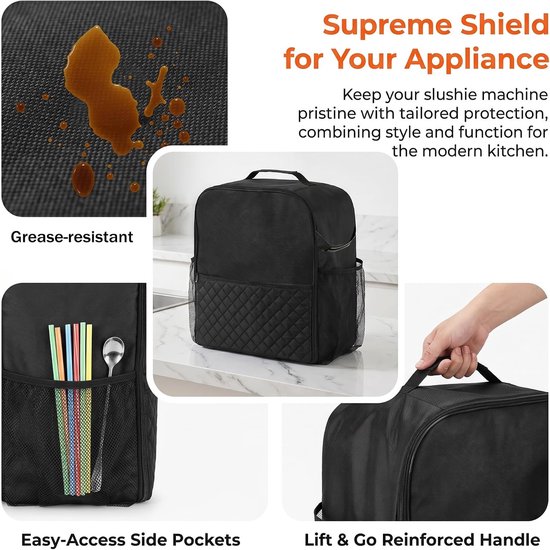 machine tas voor Ninja SLUSHi XL FS601EU 3.7L, 53 x 47 x 23 cm - Draagtas voor Ninja Slush Machine XL Stofbescherming Lichtgewicht Opvouwbare Bag Opbergtas voor Ninja Slush Accessoires — afbeelding 4