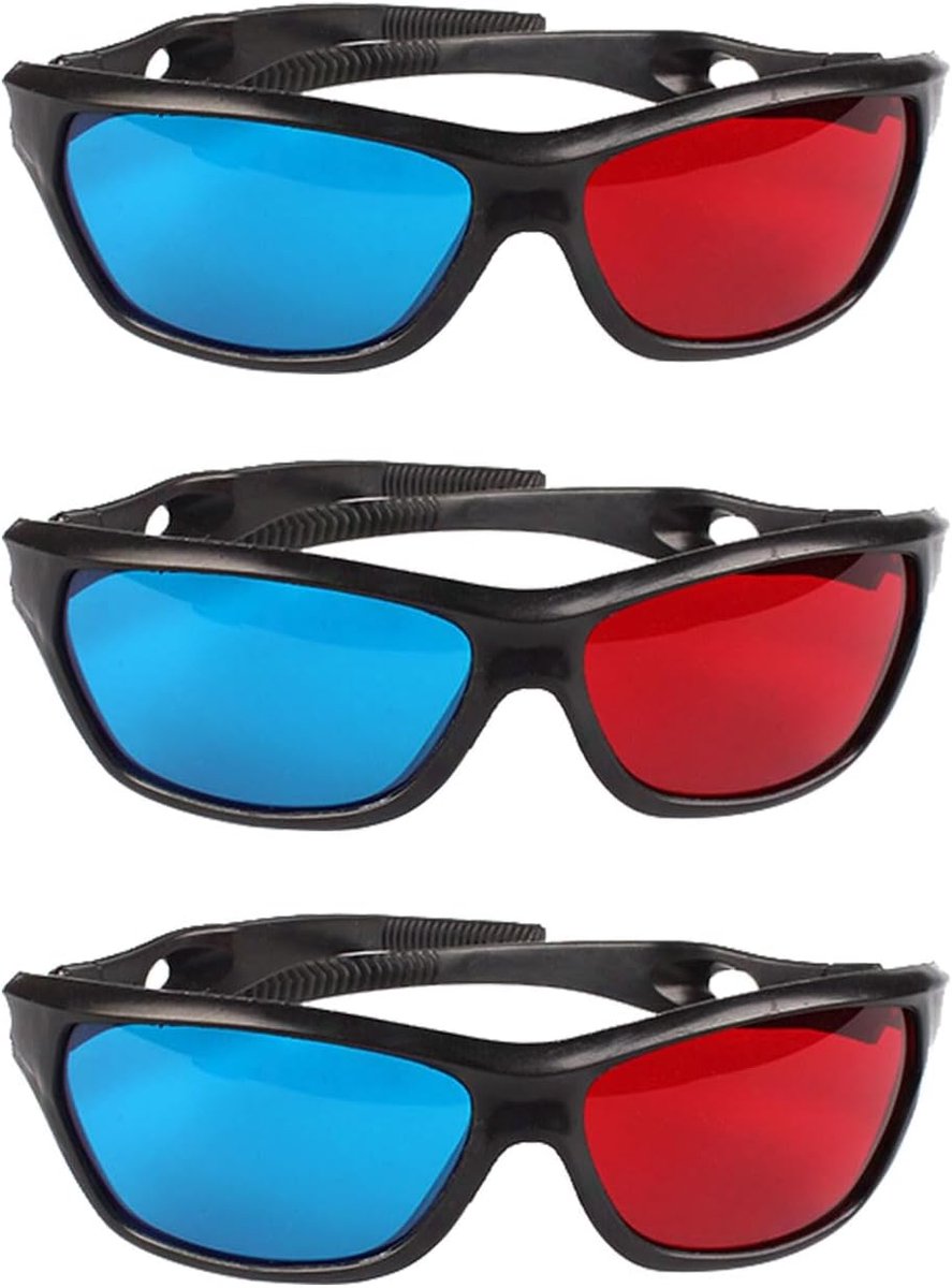 Dailygoods- 3D Bril - Rood/Blauw - Anaglyph - Film/Game - Bioscoop - Voor Computer/Monitoren - 3D Kijkbril