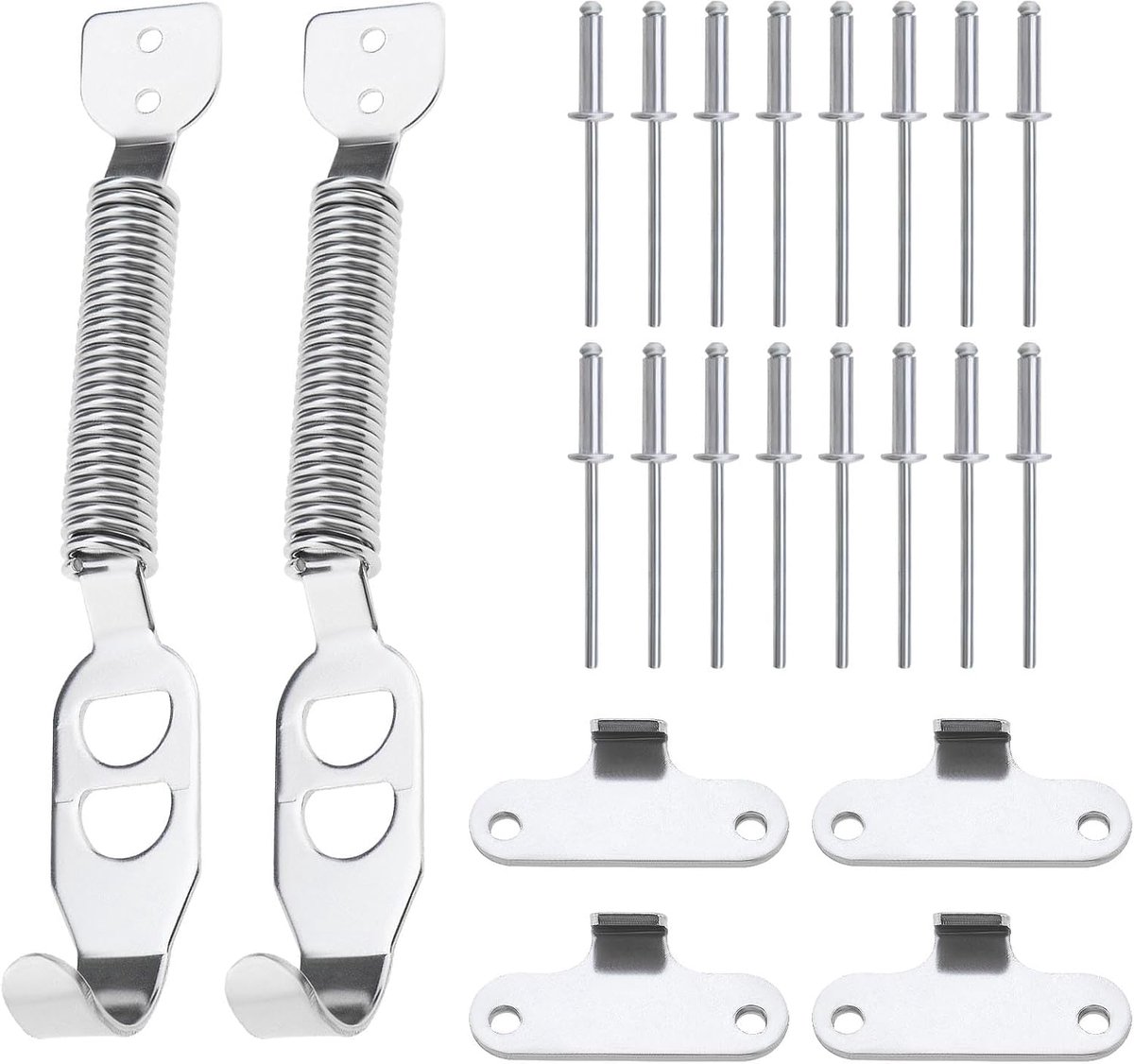 Dailygoods- Kofferbakveren Set van 2 - Racespecifieke Beugel - Roestvrij Staal - Veiligheidsvergrendeling - Motorruimte Beveiliging - Lange Levensduur