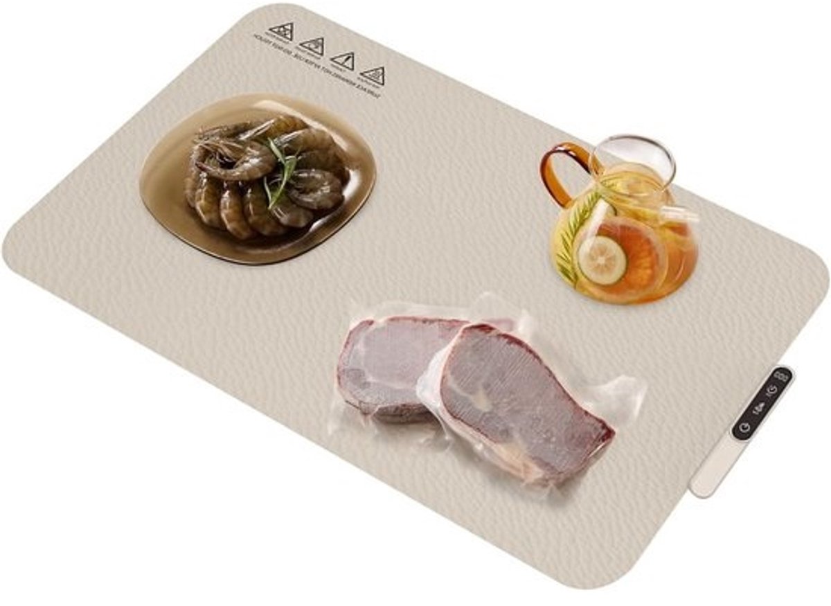 Warmhoudplaat - Verwarmingsmat - Eten Warm Houden - Opvouwbaar Siliconen - 60x38cm - Romig