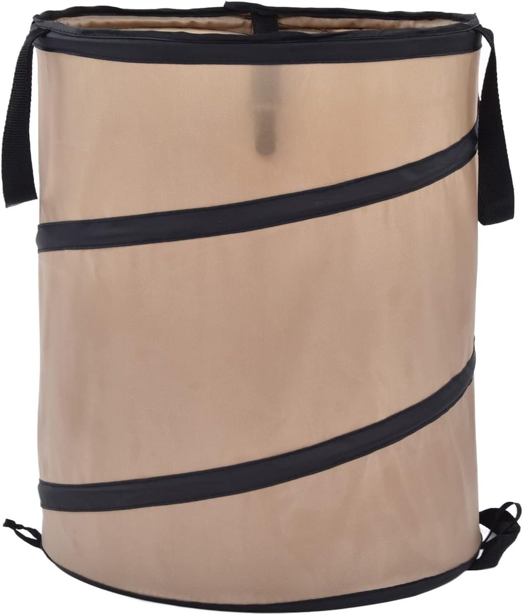 Dailygoods- Vuilniszak 37,8 liter - Opvouwbare Prullenbak - Versterkte Stalen Lente - Tuinafvalzak - Ontgrendelingsgesp - Ruimtebesparend Ontwerp - Af