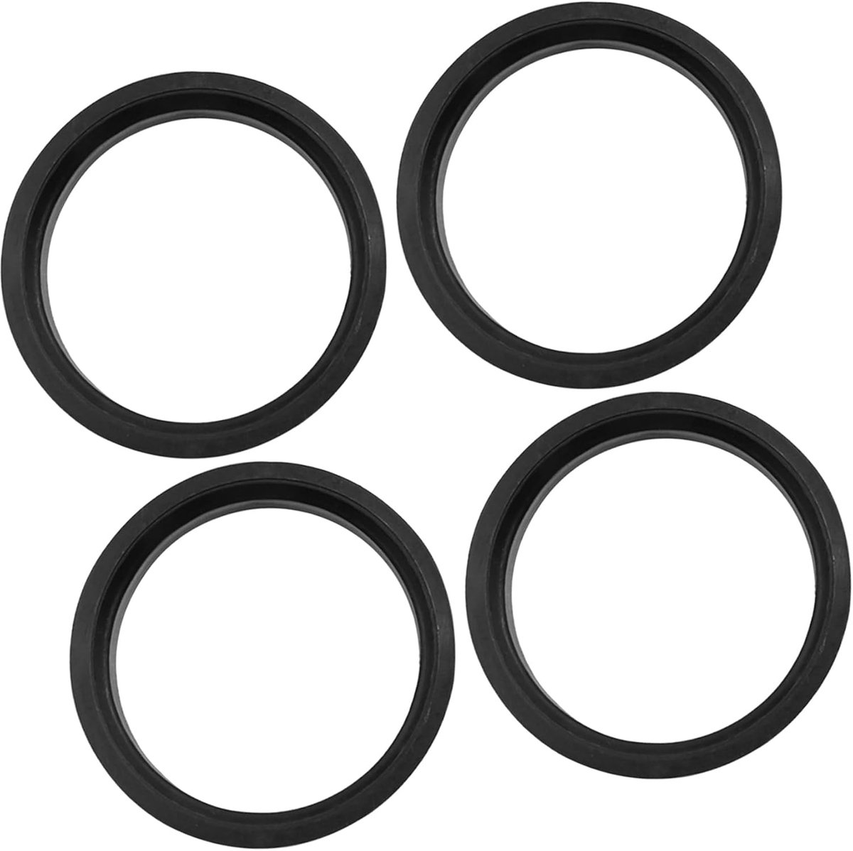 BD - Centreer ring set (4 stuks) 66.6->57.1mm - ABS - zwart - voor alu velgen