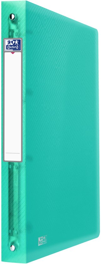 Turquoise Oxford ringmap met subtiel patroon en Oxford logo.