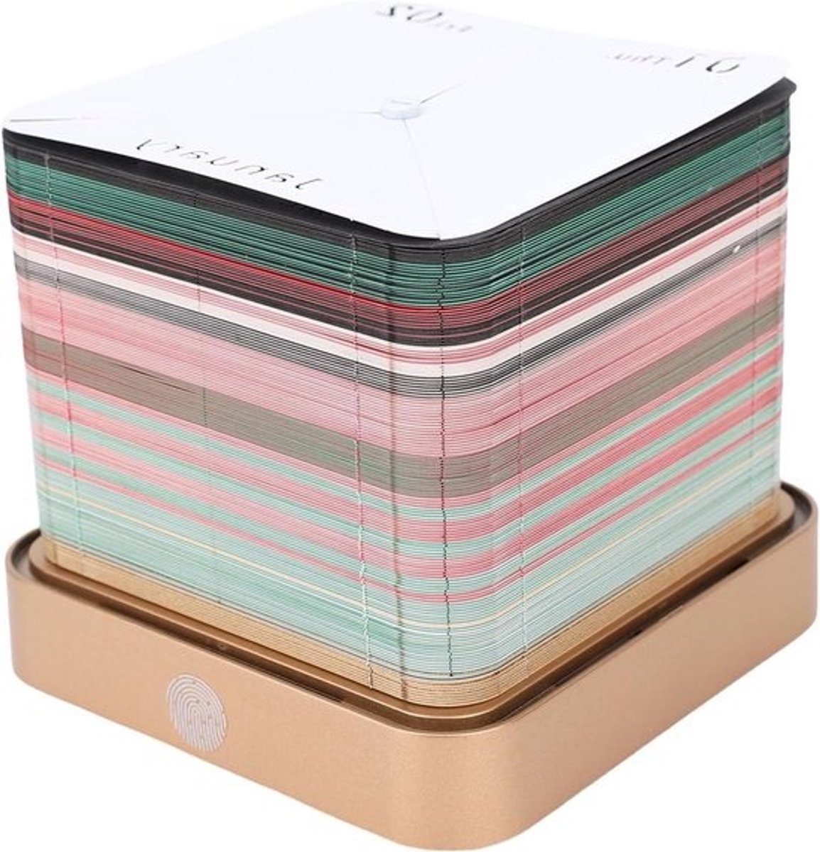 3D Kladblok - Sneeuwpop Notitieblok - Kantoor Organisatie - Met Kalender 2026 - 9.8x9.8x8.8cm - Multicolor