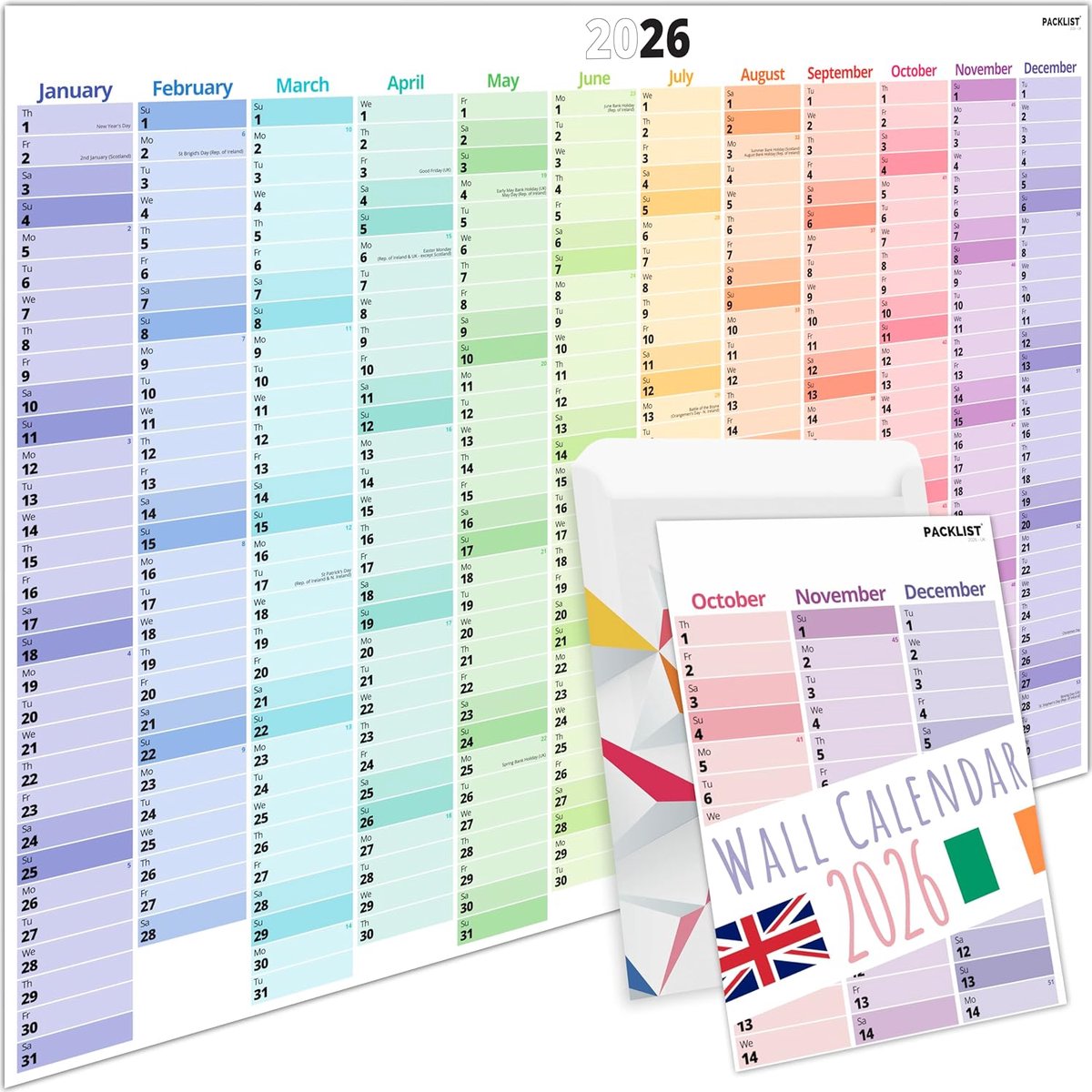 Wall Calendar 2026 - Elegant A1 12-Month Wall Planner 2026 for Home, Study, Work & Family Planning. Large Wall Calendar, Year Planner.