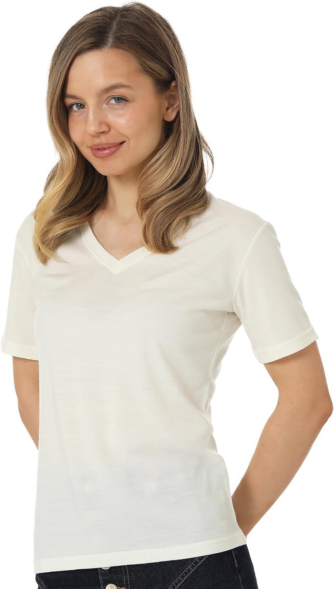 Merinowol Shirt Dames - 100% Merinowol Basislaag Dames Korte Mouw T-shirt