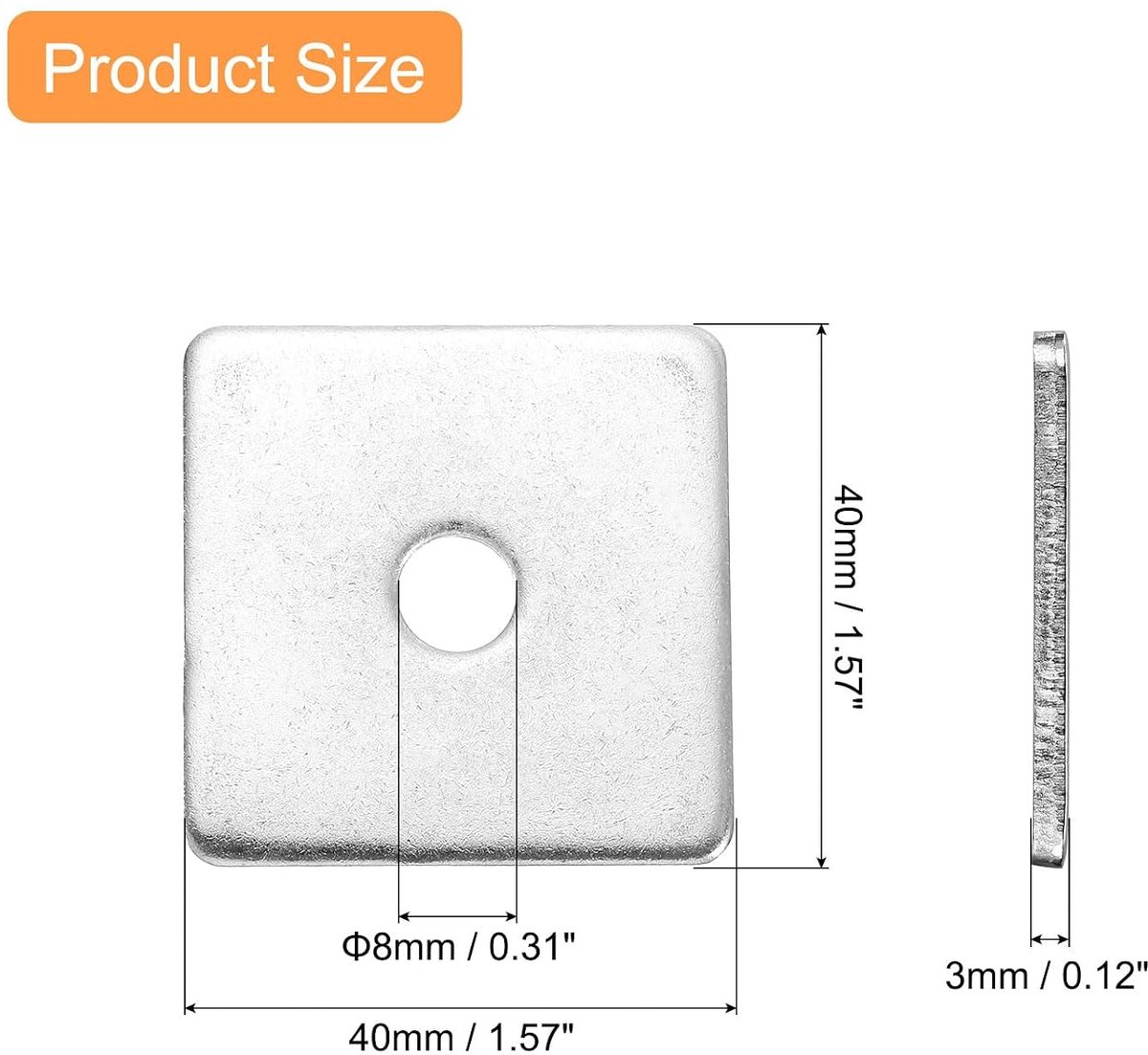 Vierkante lagerplaten, sluitringen, 304 roestvrij stalen plaat, vierkante sluitringen, platte sluitring, afstandhouder, afdichting voor hardware