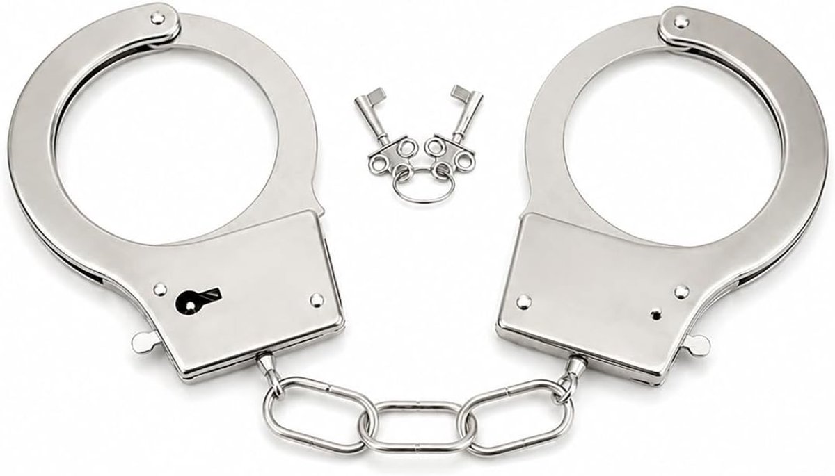 Handboeien,Met Sleutel,Accessoires voor Politiekostuums,Speelgoed Politiehandboeien voor Kinderen,Veilig Rollenspelcadeau