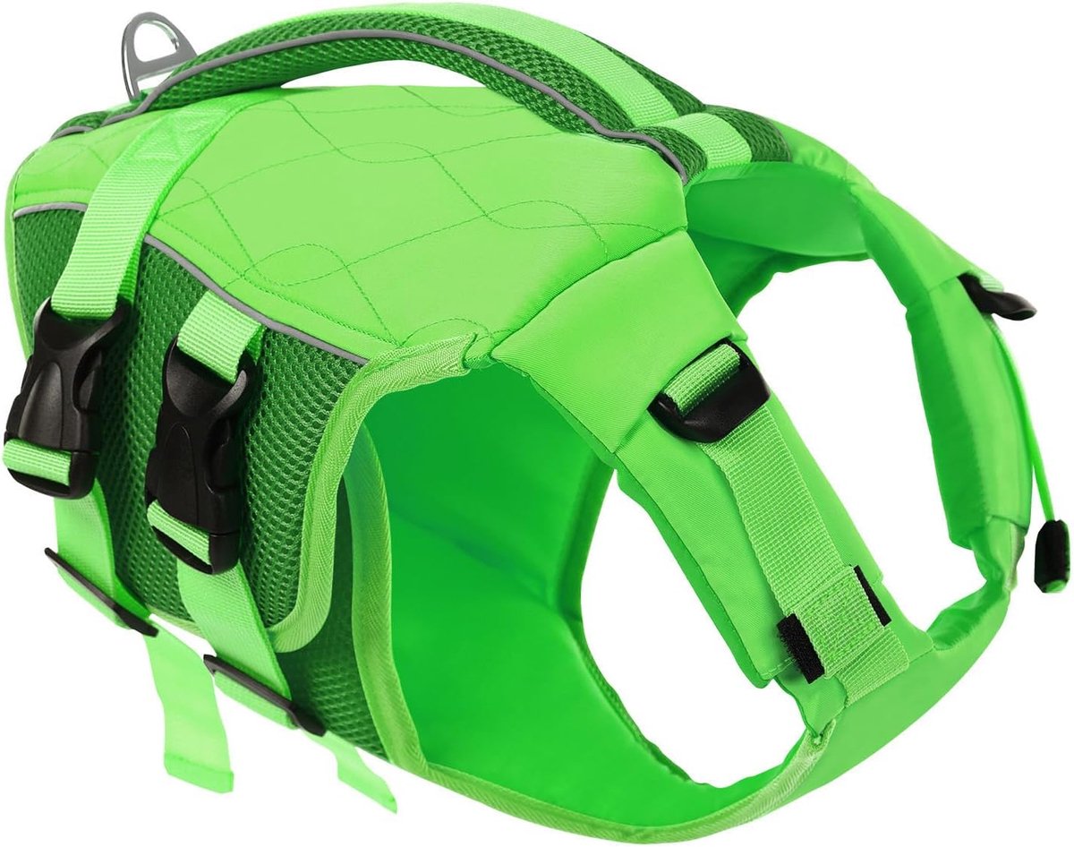 Versterkt Reddingsvest voor Grote Honden, Maximale Draagkracht met Reddingshandvat, Anatomisch Ontwerp, voor Noodgevallen, Zwemmen en Wateractiviteiten