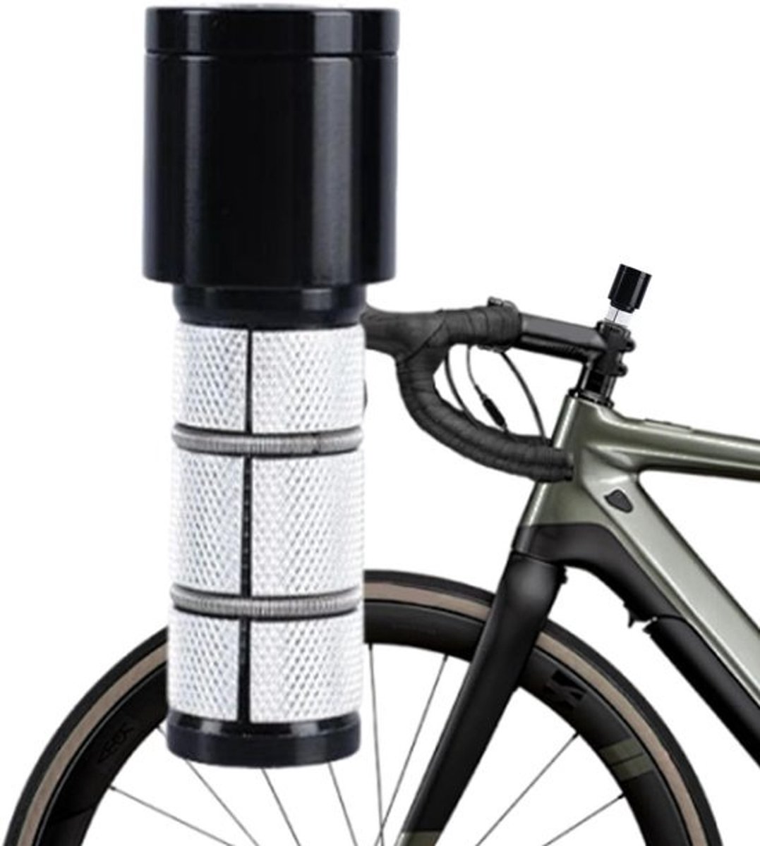 Fietsvorkverlenger - Stuurverhoger Fiets - Comfortabel Fietsen - Aluminiumlegering - 8.5x3x3cm - Zwart