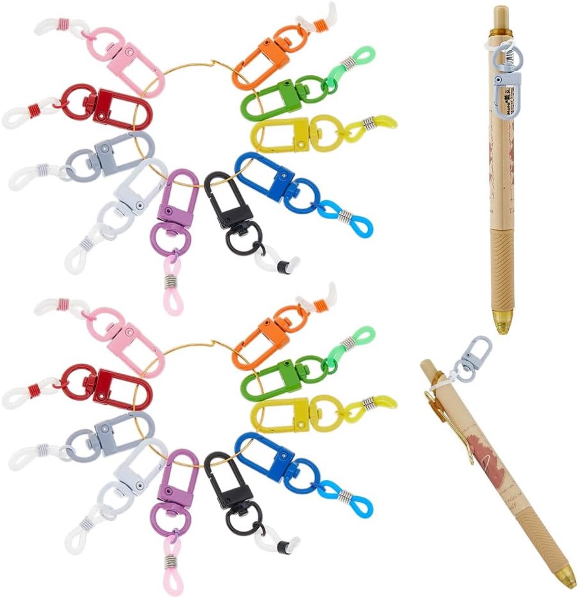 Dailygoods- Penhouder 20 Stuks - Penhouder Zelfklevend - Pen Loop - Penhouder Voor Notitieboek - Badge Reel - Creatieve Kleuren - Penclip