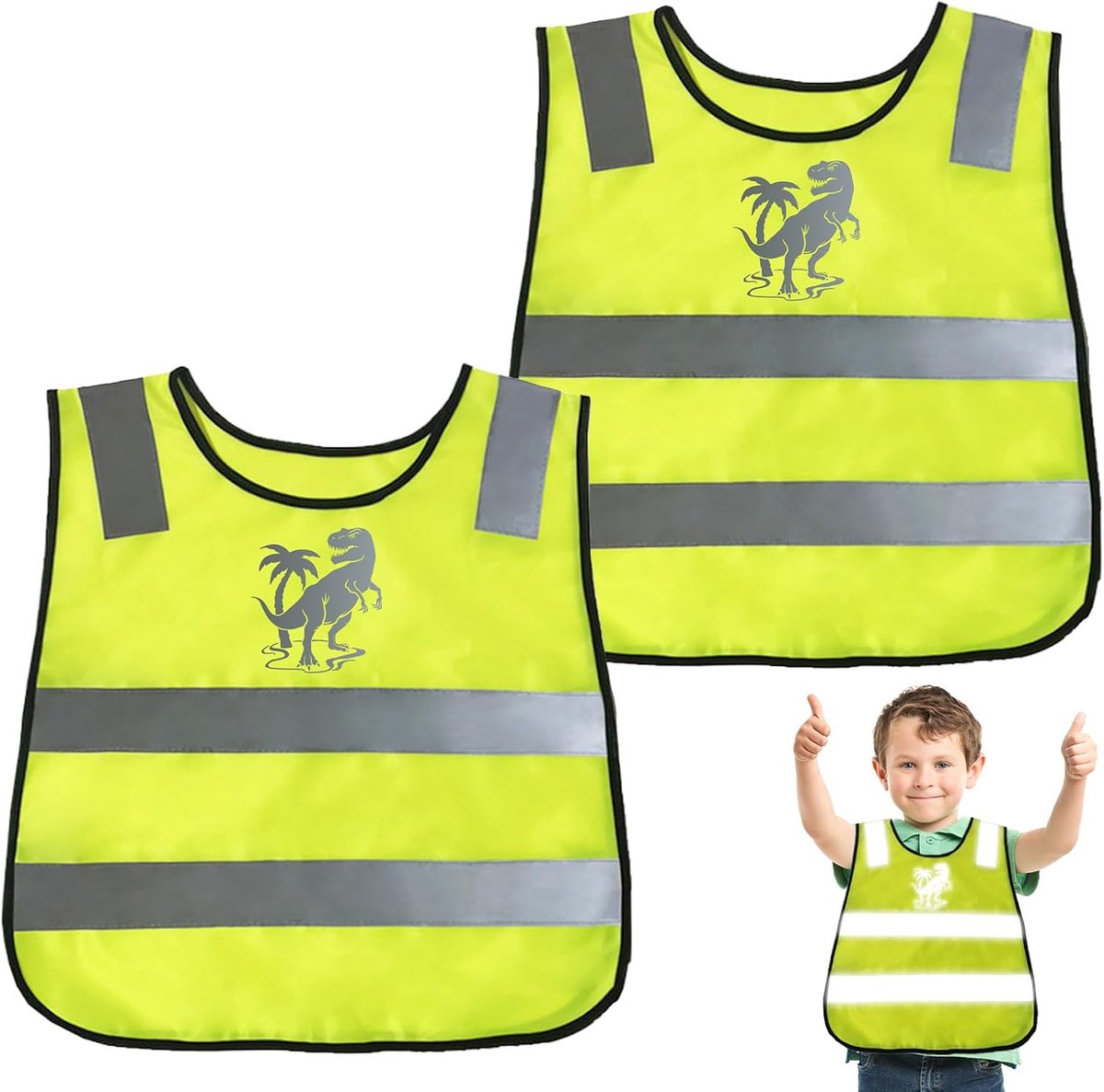 2x veiligheidshesje voor kinderen (3-12 jaar)
