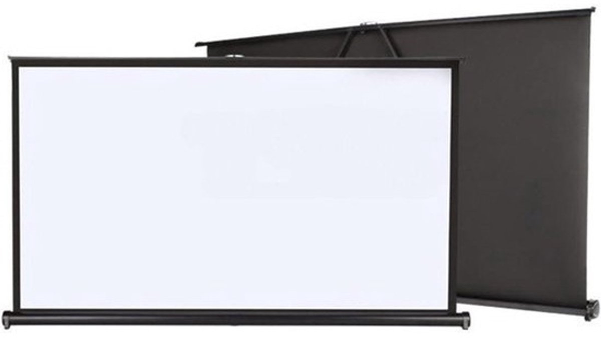 Projectiescherm - Filmdoek Beamer - Thuisbioscoop Presentatie - Zelfdragend Aluminium - 50 Inch 16:9 - Wit