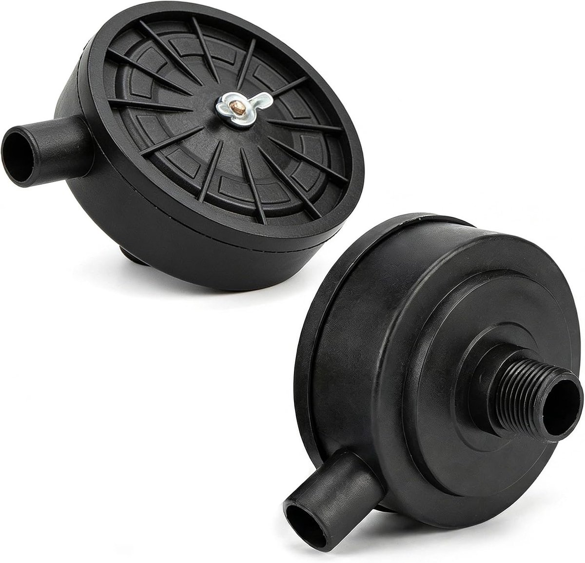 Luchtfilter voor compressor, stil, 1/2 inch, 20 mm, mannelijke schroefdraad, kunststof, accessoires compatibel met ketels en luchtcompressoren - 2 stuks