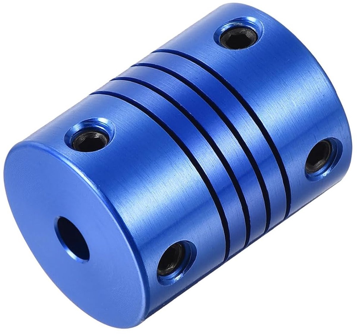 1 stuk 4 mm op 4 mm askoppeling van aluminiumlegering L25 x D19 flexibele koppeling met schroeven voor encoder en motoren, blauw
