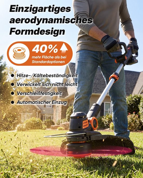 Spoel Voor graskantensnijders, trimmer draadspoel Voor graskantensnijders, trimmer spoelmodel WA0010 WA0004 WA0004.1, Ø 1,65 mm, 3 m lengte (8 reservespoelen + 2 doppen WA6531) — afbeelding 2