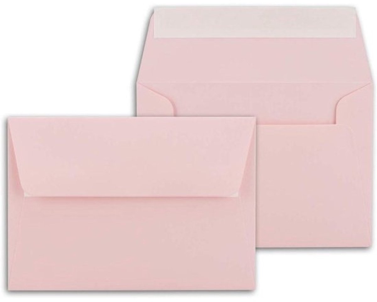 Briefenveloppen B6 - Papieren enveloppen - Kaarten versturen - Zelfklevende sluiting - 1000 stuks - Roze
