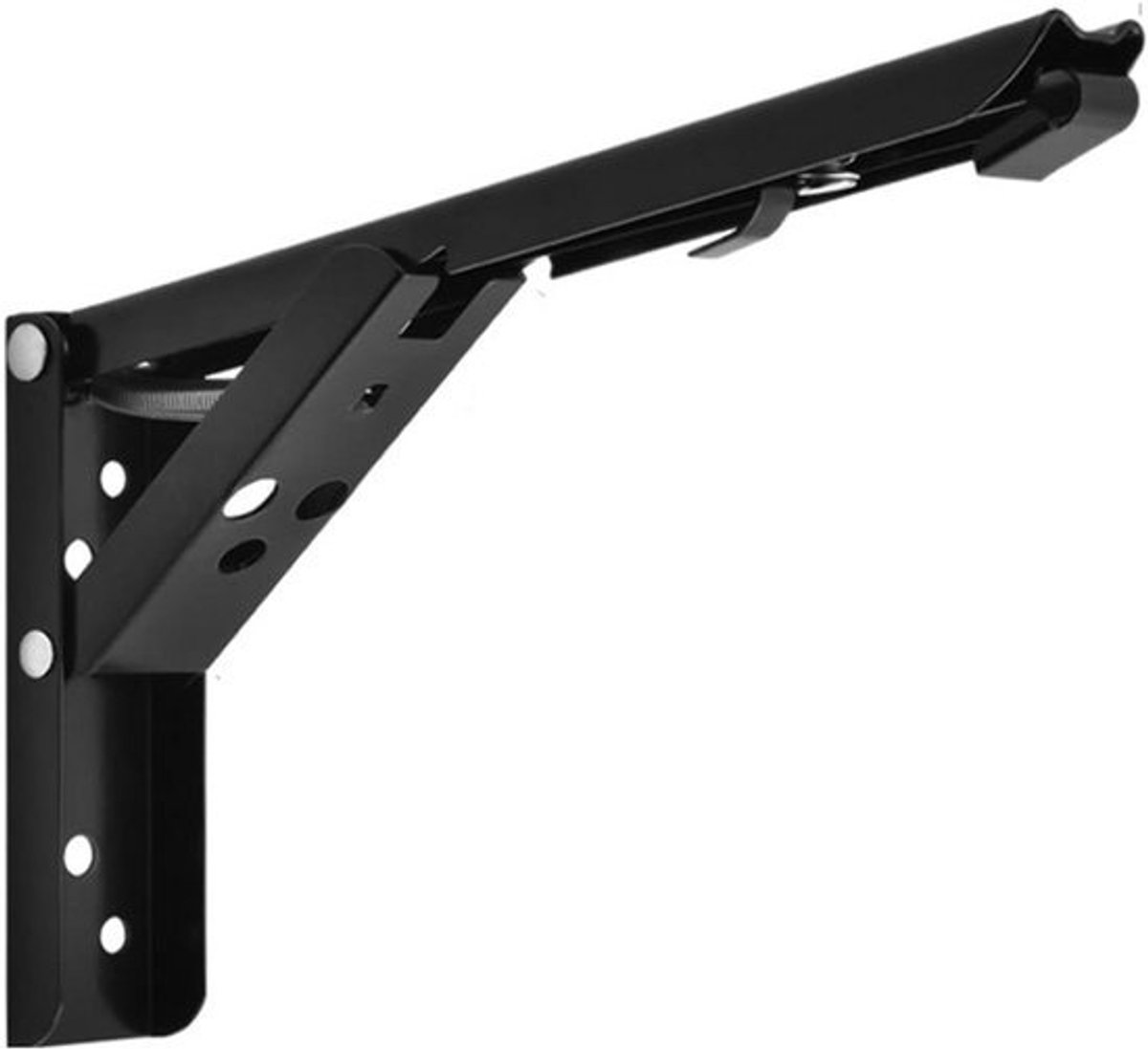 Opvouwbare Plankhouders - Wandrek Steunen - Ruimte Besparen - Inklapbaar Ontwerp - 14 inch - Zwart