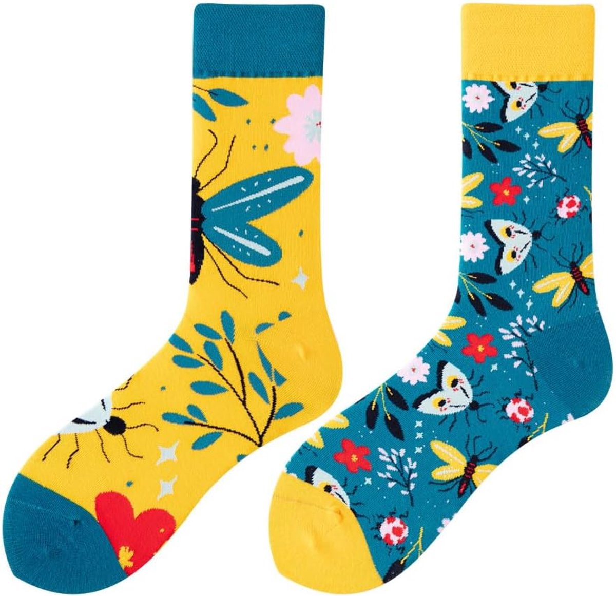 Sokken Voor Dames En Heren Unisex Veel Motieven Dieren Eten Fruit Sport Kunst Van Katoen Cadeau Asymmetrische Patronen Links En Rechts