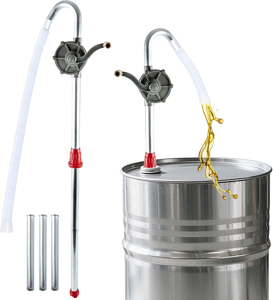 ATPEAM Hand Pump 25 l/min for Water, Petrol, Diesel Oil, Manual Water Pump and Fuel Pump for Oil, Diesel, Tanks and - ShopVlot