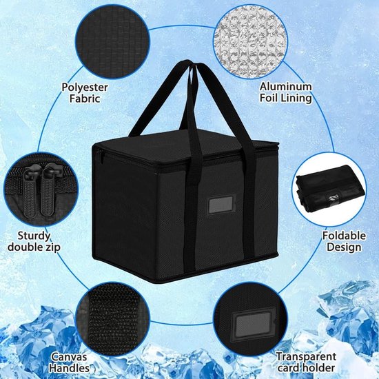 Vouwbare koelbox van 40 liter, ideaal voor picknicks, kamperen en stranduitjes — afbeelding 2