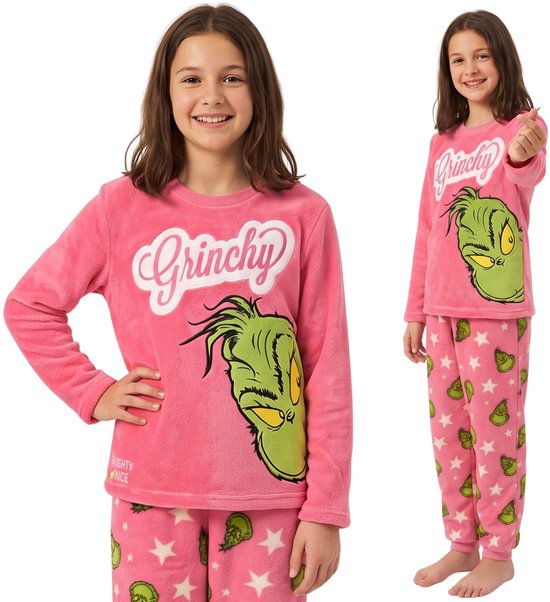 Grinch kerst fleece pyjama voor meisjes