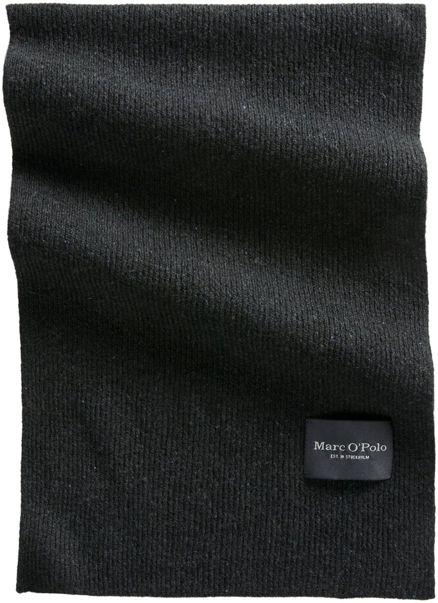 Marc O'Polo sjaal Knitted Scarf Dark Grey Melange donkergrijs