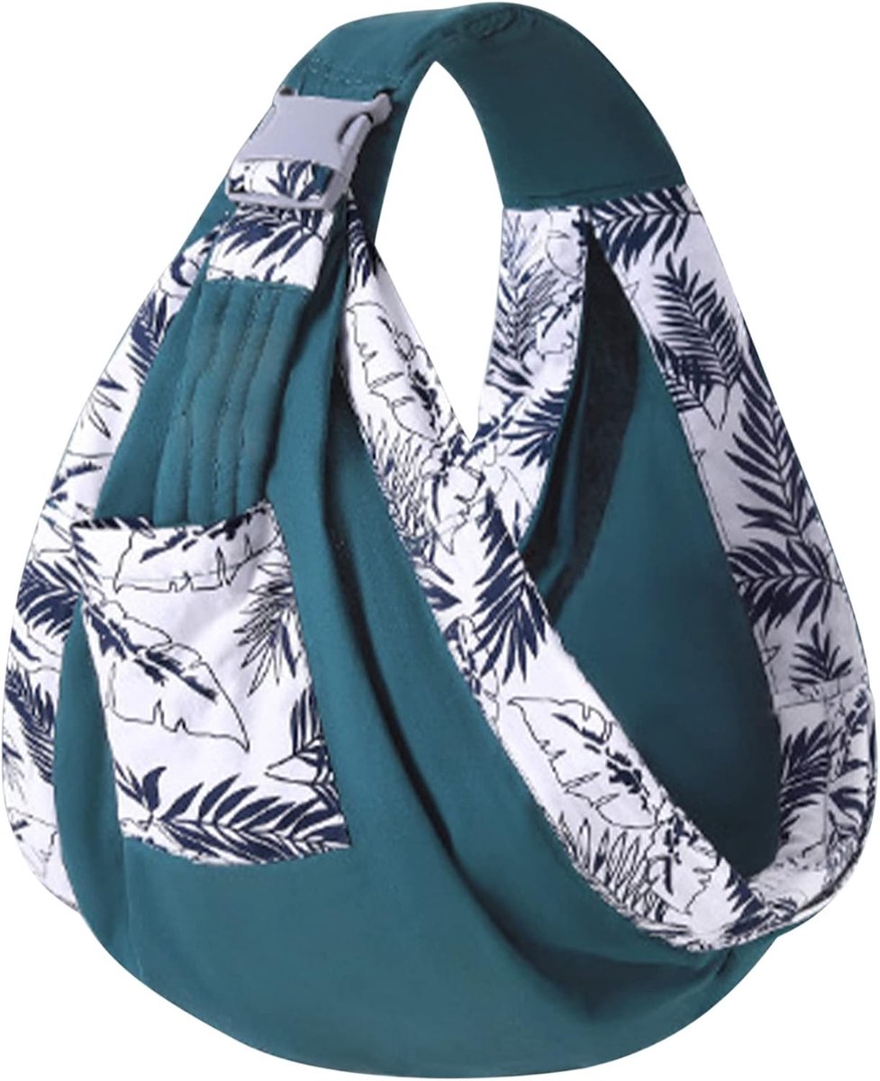 Draagbare babydrager, verstelbare draagdoek, ademende babywikkel, wikkeldrager voor pasgeborenen tot 20 kg (groen, C)